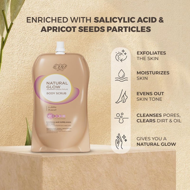 Eva Skin Care Natural Glow Body Scrub 250 Gm - Image 4